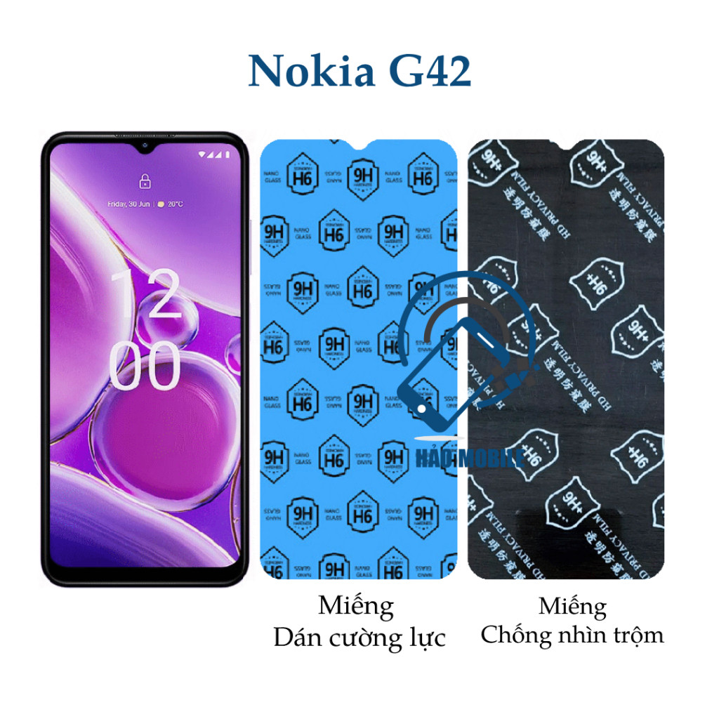 Dán cường lực dẻo nano Nokia G42 ( trong suốt và chống nhìn trộm )