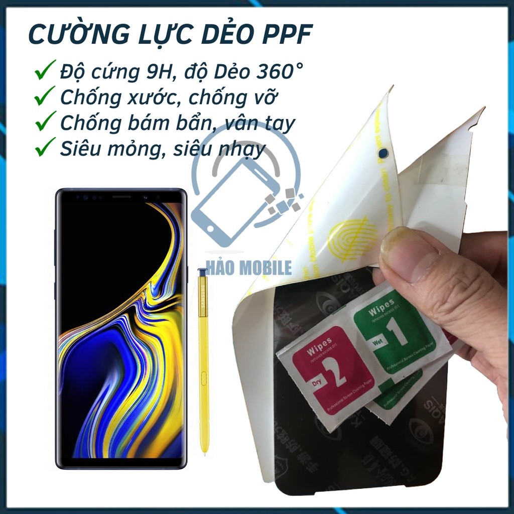 Miếng dán dẻo PPF cho Samsung Note 8, Note 9 ( dán full màn )