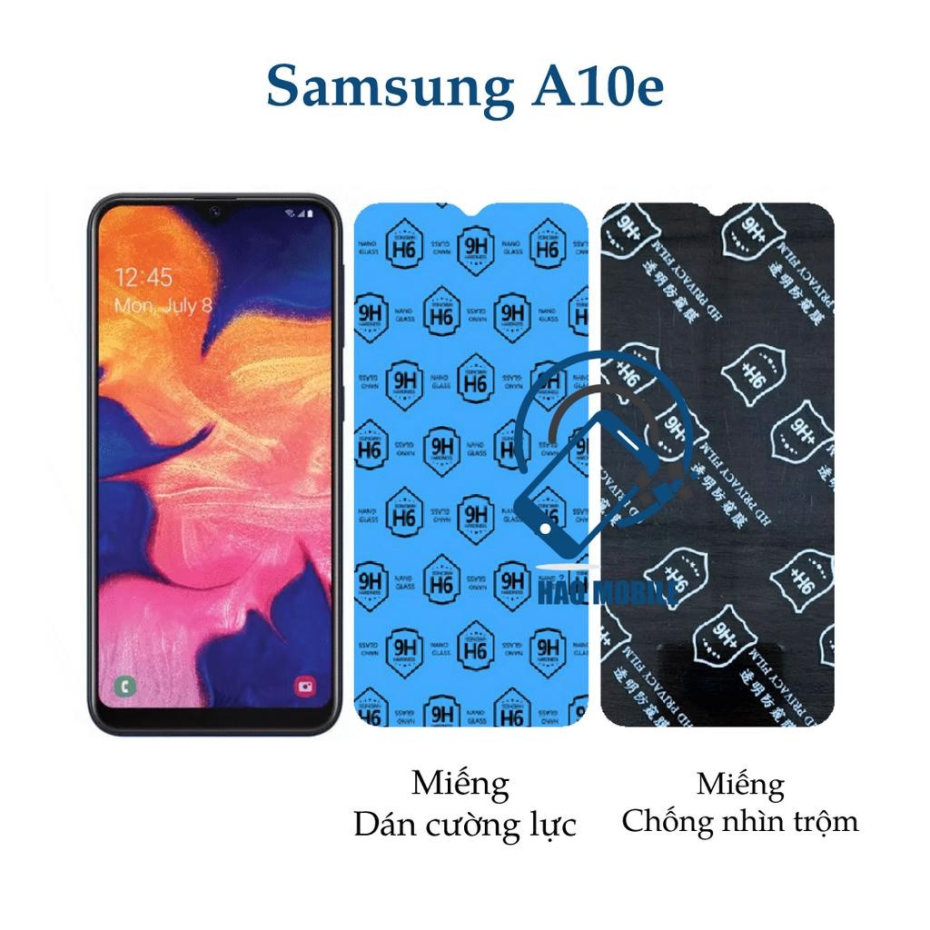 Dán cường lực dẻo nano Samsung A10e ( trong suốt và chống nhìn trộm )