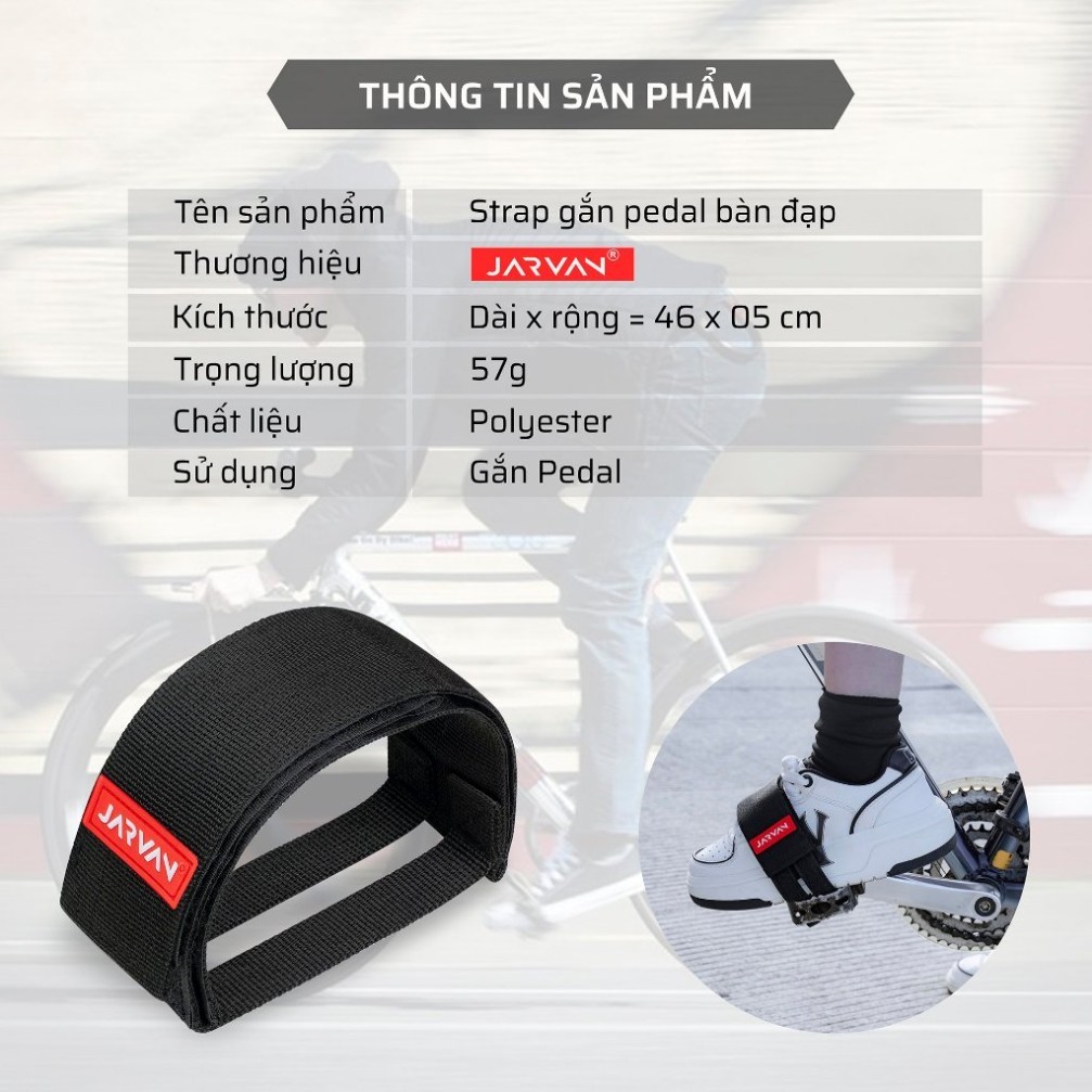 Strap Jarvan gắn Pedal, Dây đai gắn bàn đạp xe đạp Strap Fixed Gear, chắc chắn, kiểm soát tốc độ