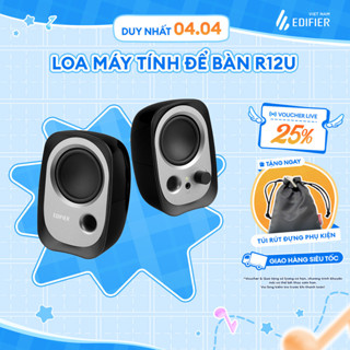 Loa Máy Tính Để Bàn 2.0 EDIFIER R12U | Thiết Kế Nhỏ Gọn | Công Suất 4W RMS | Âm Trầm Ấn Tượng | Bảo Hành 12 Tháng