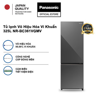   TRẢ GÓP 0%  Tủ lạnh Panasonic 325 lít NR-BC361VGMV Đông mềm Mặt gương Ngăn đá dưới nanoeTM X 