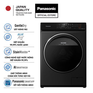 [Sẵn hàng miền Bắc] [TRẢ GÓP 0%] Máy Giặt Sấy Cửa Trước Panasonic 10,5 Kg NA-S056FR1BV - Diệt khuẩn 99.99% (Đen)