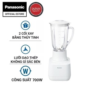 Máy xay sinh tố Panasonic MX-MG5351WRA (2 cối) 700W-1.5L- Cối thủy tinh chống xước - Hàng Chính hãng - Bảo hành 12 tháng