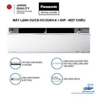 [TRẢ GÓP 0%] Máy lạnh Panasonic CU/CS-VU12UKH-8 - Công suất 1.5HP -  Một chiều - Inverter sang trọng Sky series