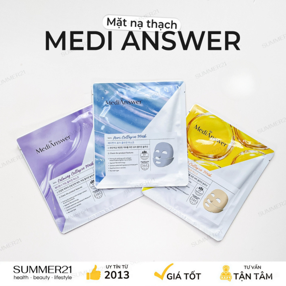 [HàLinhReview] Mặt nạ thạch Medi'Answer Mask sáng da, nâng cơ, chống lão hóa