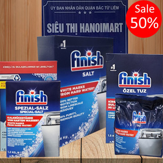 Muối rửa bát Finish 1,2kg 1.5kg 3kg, 4kg muối finish làm mềm nước máy rửa bát nhập khẩu chính hãng