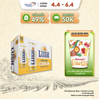 [DATE 12.204] - Bia Lush Summer Fiesta vị Khóm Nhiệt Đới - Thùng 24 Lon 330ML (Nồng độ cồn 4%)