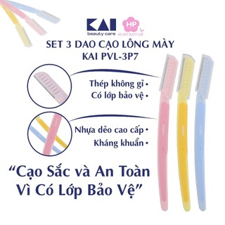 Dao Cạo Lông Mày Kai 01628 Nữ (Set 3 cây )