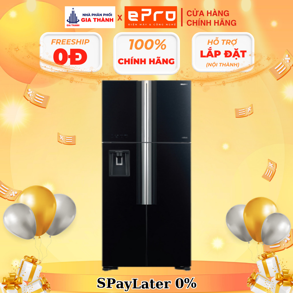 [R-FW690PGV7X-GBK] Tủ lạnh Hitachi Inverter 540 lít Multi Door R-FW690PGV7X(GBK) - Hàng Chính Hãng