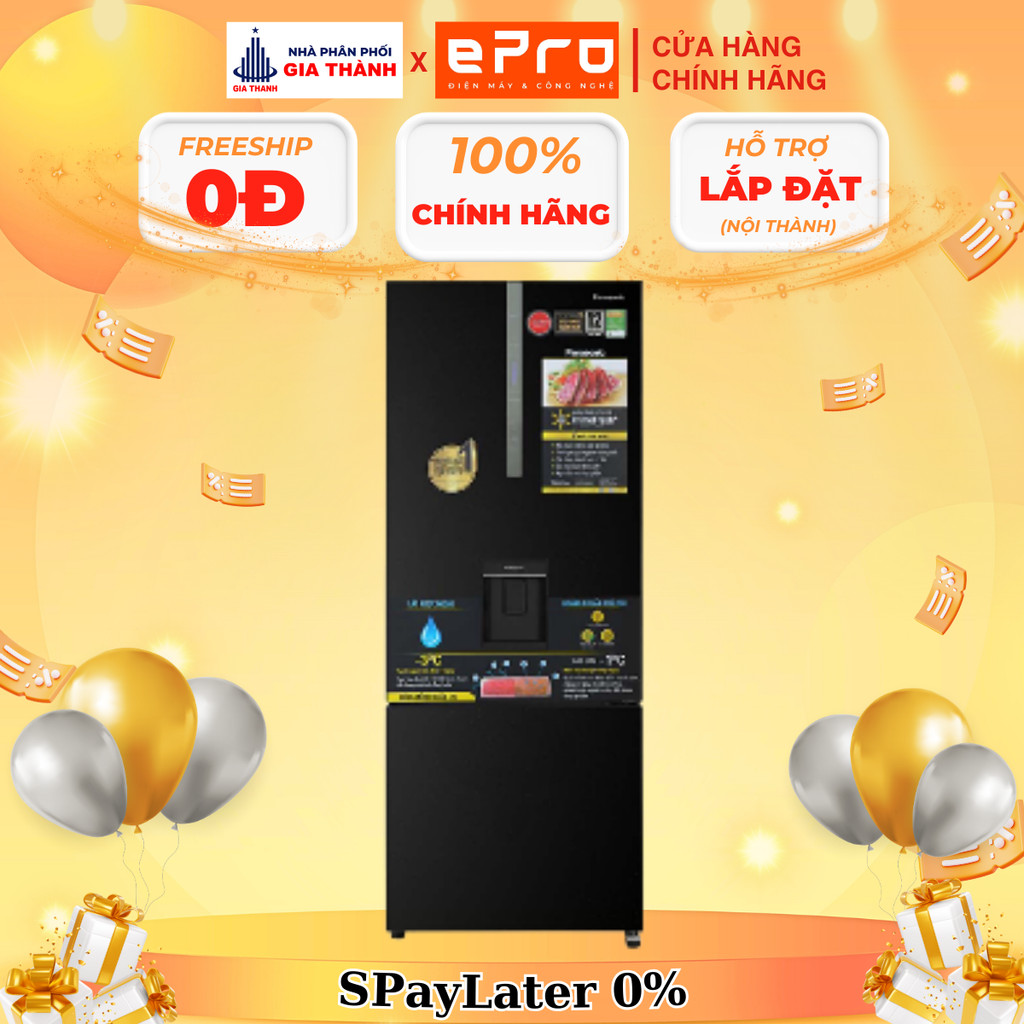 [NR-BX421GPKV] Tủ lạnh Panasonic Inverter 377 lít NR-BX421GPKV - Hàng chính hãng