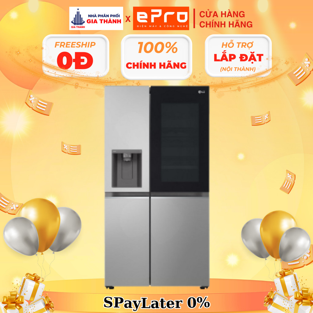 [GR-G257SV] Tủ lạnh LG Inverter 635 lít Side By Side InstaView GR-G257SV - Hàng Chính Hãng