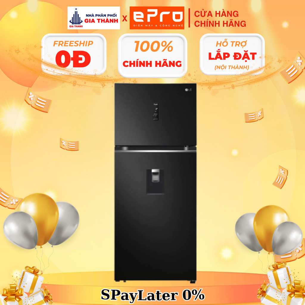 [GN-D372BLA] Tủ lạnh LG Inverter 374 lít GN-D372BLA - Hàng chính hãng