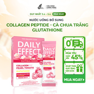 COMBO X3 - Nước Uống Collagen Daily Effect Peptide Cà Chua Trắng Glutathione Hỗ Trợ Làm Đẹp & Ngừa Lão Hóa (Hộp 14 Gói)