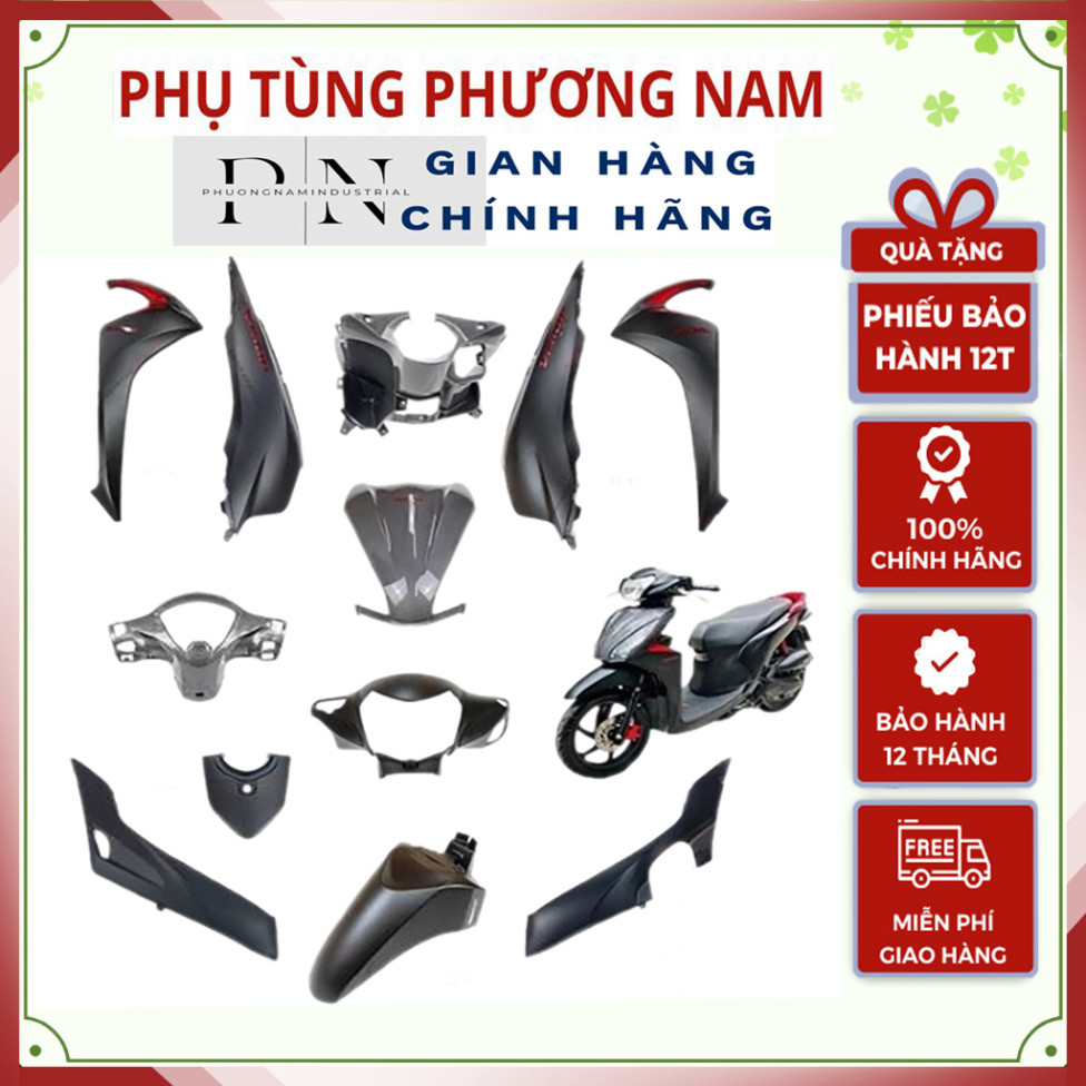 [LẺ MÓN] Dàn áo Vision mã K44 Đen Nhám Xám 2017 2018 2019 2020