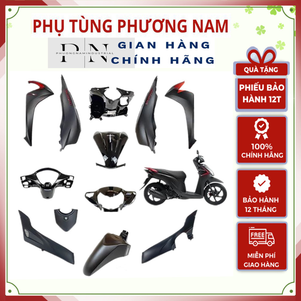 [LẺ MÓN] Dàn áo Vision mã K44 Đen Nhám 2017 2018 2019 2020