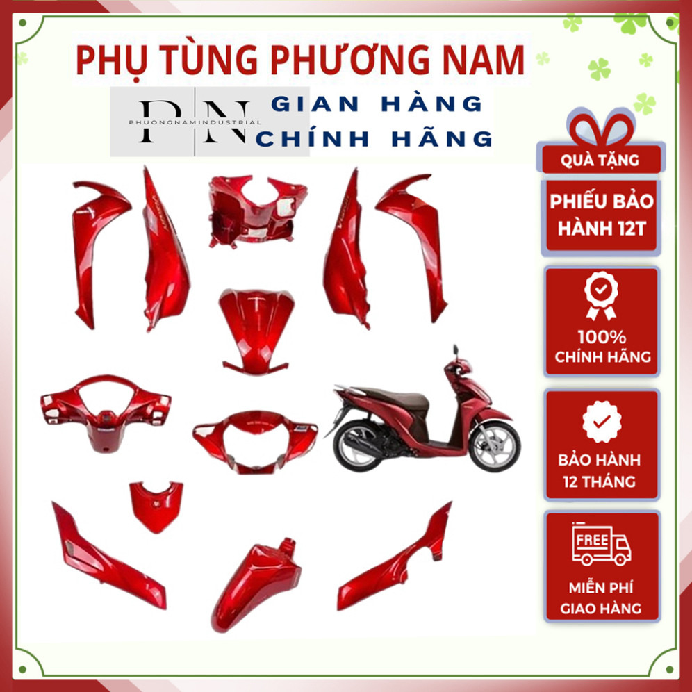 [LẺ MÓN] Dàn áo Vision mã K44 màu Đỏ Tươi 2014 2015 2016 2017 2018 2019 2020