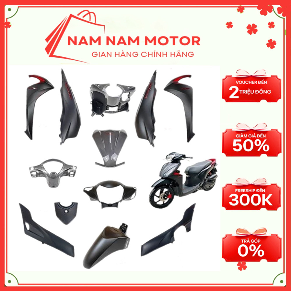 [LẺ MÓN] Dàn áo Vision mã K44 Đen Nhám Xám 2017 2018 2019 2020