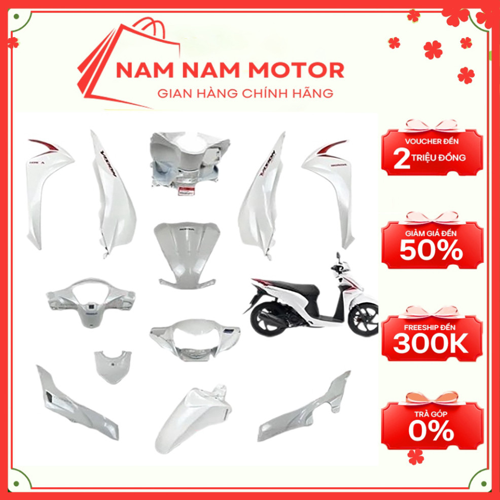 [LẺ MÓN] Dàn áo Vision mã K44 màu Trắng Đỏ 2014 2015 2016 2017 2018 2019 2020