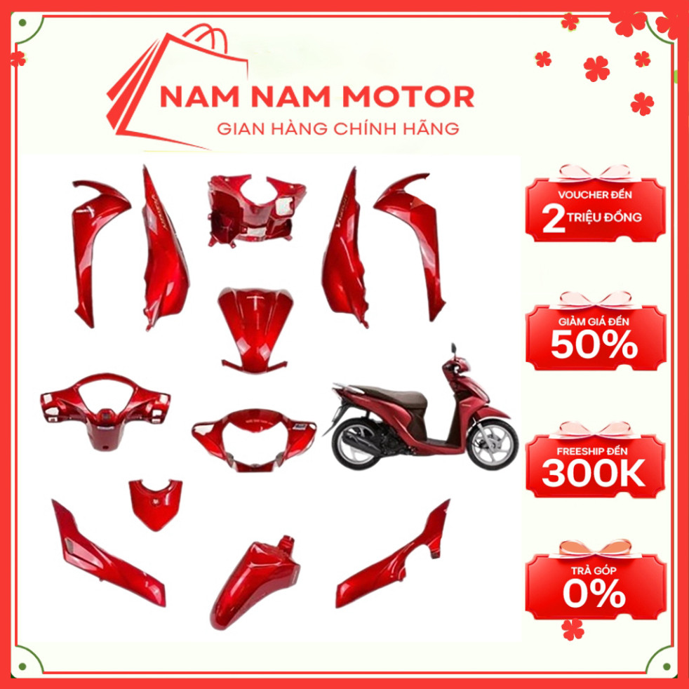 [LẺ MÓN] Dàn áo Vision mã K44 màu Đỏ Tươi 2014 2015 2016 2017 2018 2019 2020