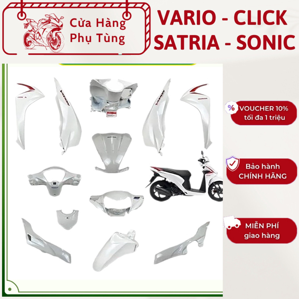 [LẺ MÓN] Dàn áo Vision mã K44 màu Trắng Đỏ 2014 2015 2016 2017 2018 2019 2020