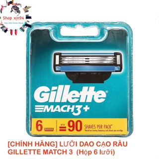 [CHÍNH HÃNG] LƯỠI DAO CẠO RÂU GILLETTE MATCH 3  (Hộp 3 lưỡi/Hộp 6 lưỡi)