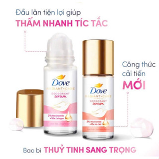  Lăn ngăn mùi dưỡng sáng Dove tinh chất serum dành cho nữ với 3% Niacinamide 45ml 