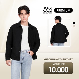 Áo da lộn nam ấm áp 360 Boutique áo khoác da lộn thu đông dày dặn dáng Regular - ADLTK502