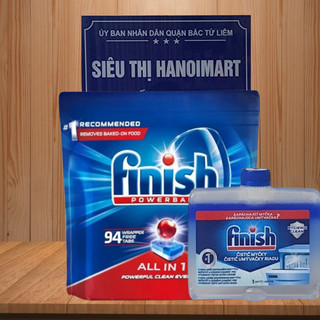Combo 90 viên rửa bát finish + nước vệ sinh máy rửa bát - hanoimart