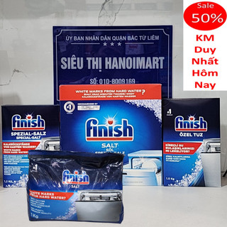  Muối rửa bát chén Finish Đức EU Ba Lan 1.2kg 1.5kg 4kg muối finish 1kg muối làm mềm nước cho máy 