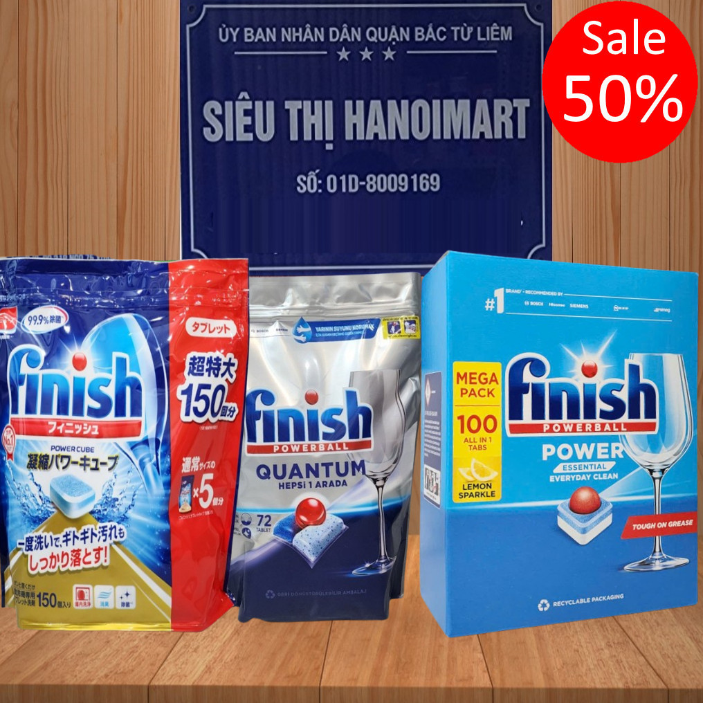 Viên rửa bát Finish Nhật Bản 150 viên dành cho máy rửa bát