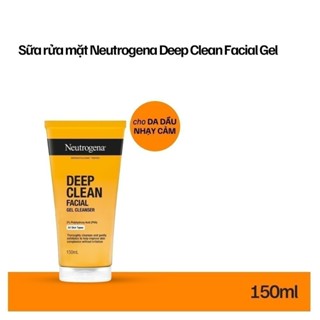 Sữa rửa mặt làm sạch sâu cho DA DẦU NHẠY CẢM Neutrogena Deep Clean Facial Gel 150ml