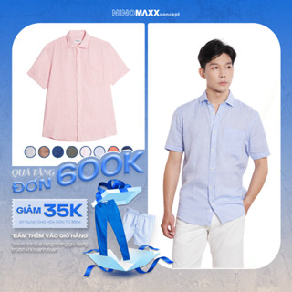 Áo Sơ Mi Nam Basic Tay Ngắn Chất Liệu Linen NINOMAXX 2311019
