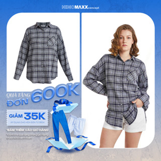 Áo Sơ Mi Caro Nữ Tay Dài Cotton NINOMAXX 1910025