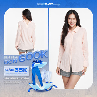 NINOMAXX Áo sơ mi nữ form rộng tay dài 1912094