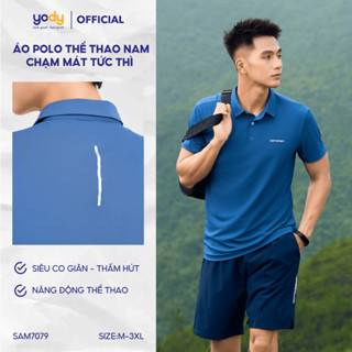 Áo polo nam thể thao YODY áo thun sport có cổ thấm hút mồ hôi, co giãn, thoáng mát SAM7079