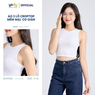 [SALE] Áo ba lỗ nữ YODY dáng croptop, cá tính, năng động, thun ôm co giãn, thoải mái BLN7052