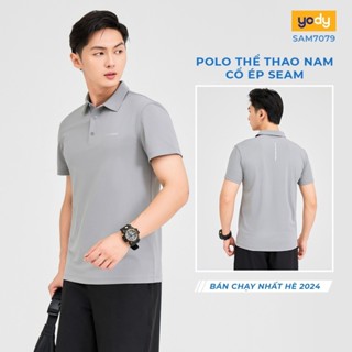 Áo polo nam thể thao YODY áo thun sport có cổ thấm hút mồ hôi, co giãn, thoáng mát SAM7079