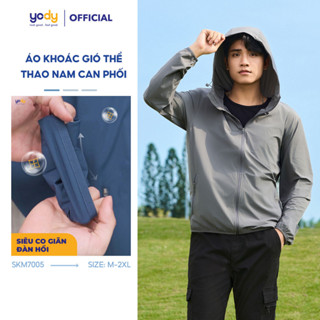 Áo chống nắng Yody áo gió thể thao nam 1 lớp, co giãn, trượt nước, cản gió MAWC25A035-SKM7005