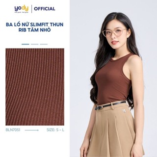[SALE] Áo ba lỗ nữ YODY thun rib nhỏ, basic, năng động, trẻ trung, co giãn tốt, thoáng mát BLN7051
