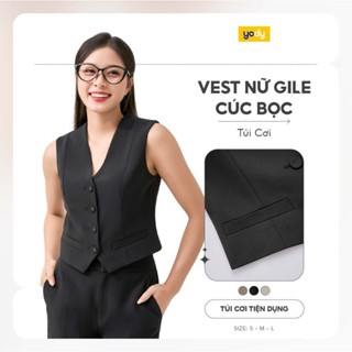 [SALE] Áo ghile nữ YODY chất liệu double face kim cương độc đáo, không nhăn, hiện đại thanh lịch TRA - VEN7017
