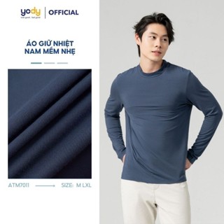 [ĐỒNG GIÁ] Áo thun giữ nhiệt nam YODY áo thun thu đông giữ ấm mềm mại co giãn thoải mái cả ngày ATM7011