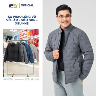 Áo phao nam YODY cao cấp lông vũ ép bonding giữ ấm vượt trội, siêu nhẹ PVM7011