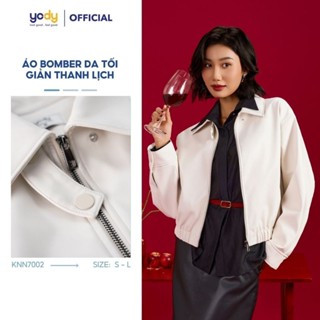 [SALE] Áo khoác bomber nữ YODY da chun gấu năng động, cá tính, tối giản TRA - KNN7002