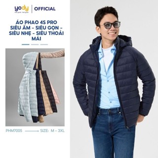 Áo phao nam YODY phối nỉ 4S pro mềm mại siêu ấm siêu nhẹ siêu gọn siêu thoải mái TRA - PHM7005