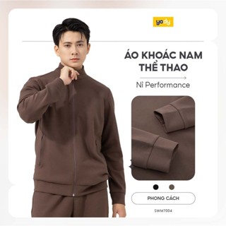 [SALE20-30% T3] Áo khoác nỉ nam YODY áo khoác thể thao, vải mềm mại, co giãn thoải mãi SWM7004