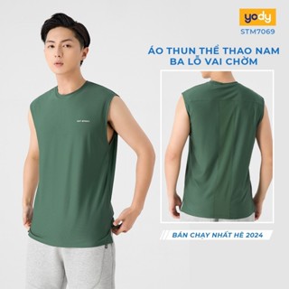 [SALE] Áo thun nam YODY áo tanktop ba lỗ thể thao Nam, cổ tròn, tay zaglan, thoáng mát, co giãn - STM7069