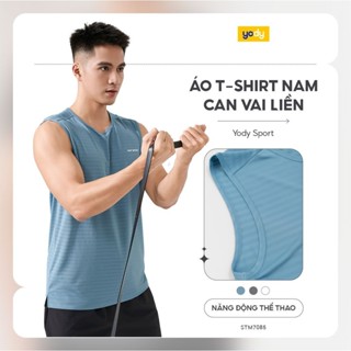 Áo thun thể thao nam YODY dáng tanktop ba lỗ trẻ trung, chất vải thoáng mát STM7085