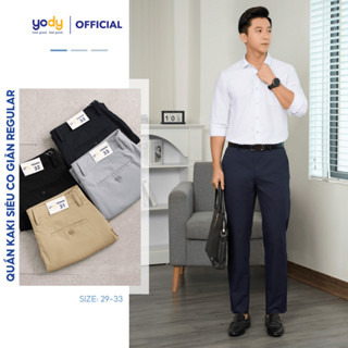 Quần Kaki Nam Siêu Co Giãn Regular Ít xù lông, ít bám bụi, hạn chế nhăn nhàu TRA - QKM6013