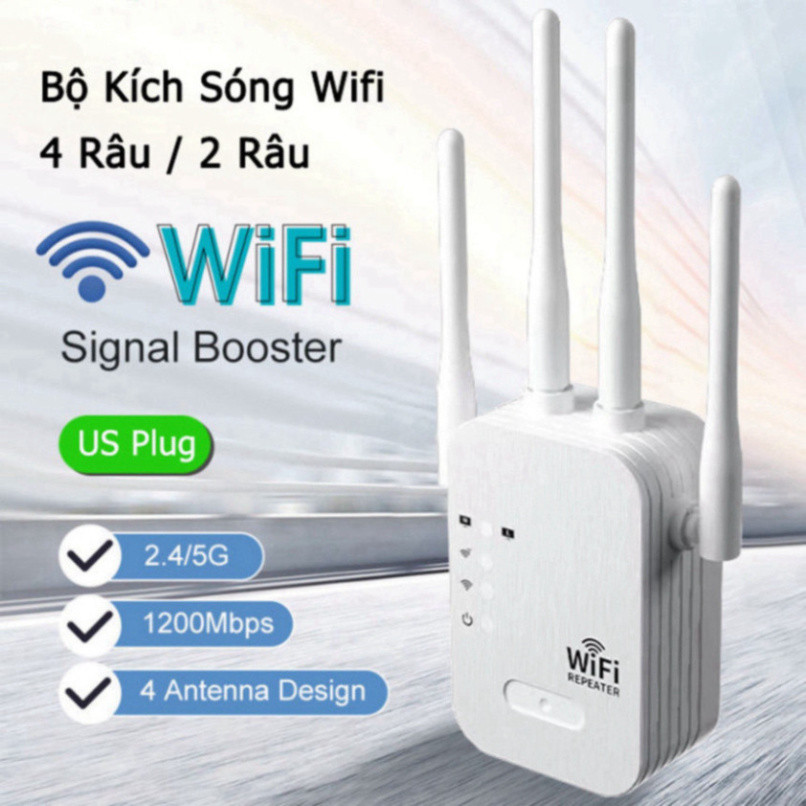 Bộ Kích Sóng Wifi 4 Râu Tốc Độ Cao 300Mbps Cải Thiện Tốc Độ Mạng